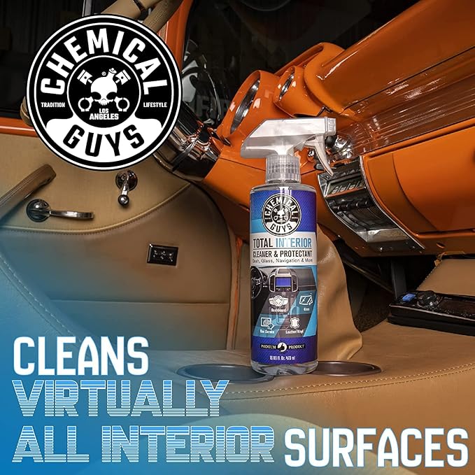 Chemical Guys Total Interior Cleaner & Protectant Interior Cleaner, Cleans & Protects Leather, Vinyl, Plastic, Rubber, Glass 
