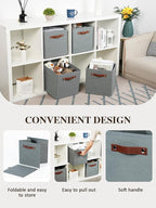 Temary 11x11 Storage Cubes Fabric Cube Storage Bins with Handles Clothes Storage Boxes Baskets for Organizing Home, Shelf, Cl