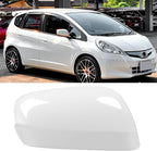 OWITAI Compatible with Honda Fit/Jazz Right Passenger Side Mirror Cap Cover 2009 2010 2011 2012 2013, White Door Rearview Mirror Cover Replacement Without Turn Signal Light for Fit/Jazz