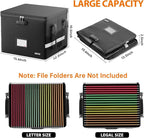 ENGPOW 5200°F Fireproof Document Box with Lock, Heat Insulated Collapsible File Storage Organizer with Handle, Portable Home 