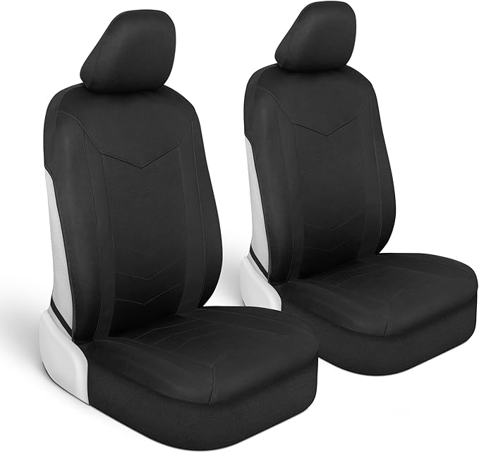 Motor Trend (2) Car Seat Covers for Front Seats with (2) Trimmable Car Floor Mats – Universal Fit Auto Accessories for Cars, 