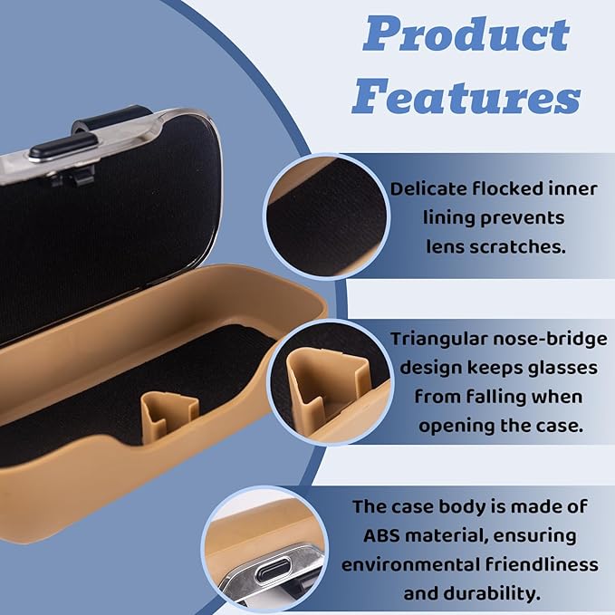 Evankin Universal Car Accessories Car Sun Visor Glasses Holder,Car Sun Visor Organizer Sunglasses Holder Clip On Sun Visor Secure Clip for Sunglasses