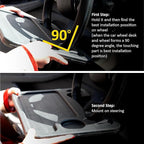1 Pack Steering Wheel Tray for Ram 1500 2019 2020 2021 2022 2023 2024 2025, Portable Car Desk Food Eating Table Laptop Holder Workstation Black