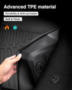 Powerty Floor Mats for 2023 2024 2025 Mercedes Benz GLC?GLC 300?GLC 350e?4Matic Accessories All Weather Floor Liner 3D TPE 1st & 2nd Row Floor Mat Heavy-Duty Floor Liners