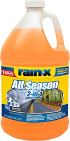 Rain-X All Season 0°F 2-in-1 De-Icer & Bug Remover Windshield Washer Fluid - 1 Gallon (Pack of 6)