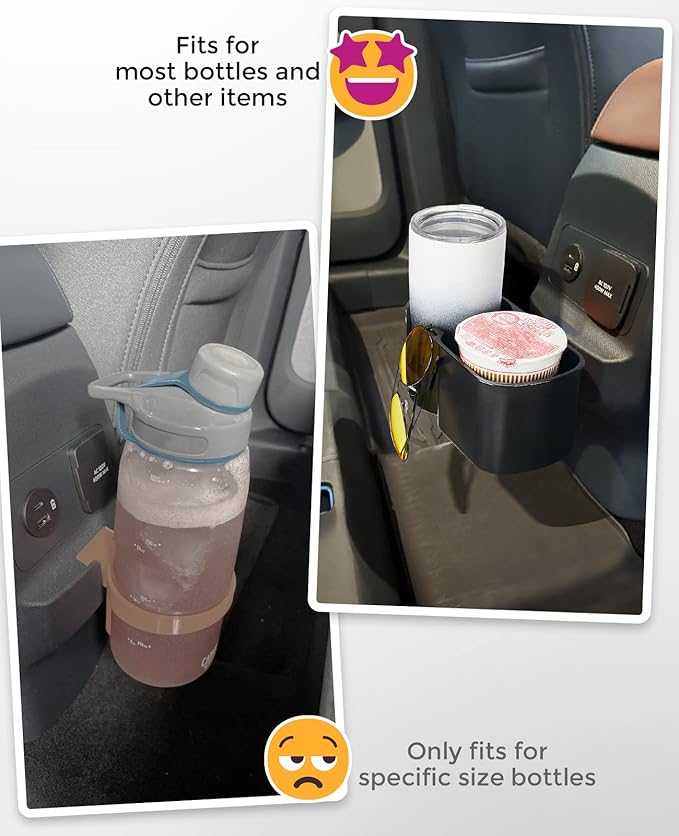 ISSYAUTO FITS Cup Holder Compatible with Ford Maverick 2022 2023 2024 Rear Cup Holder Expander Organizer, Hold 18-32 oz Bottl