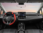 West Llama Customized Auto Car Steering Wheel Cover for Toyota Tacoma,4Runner,Tundra,Sequoia,15.5-16 inch (Black+Red-Large Si