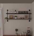 Floating Bookshelf Shelves Industrial Pipe Shelving Pipe Shelves Rustic Wall Shelf 48 Inch Farmhouse Book Shelves for Wall Mo