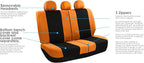 FH Group Light & Breezy Cloth Car Seat Covers, 7 Seater Three Row Set- Airbag & Split Ready -Universal for Cars Trucks and SU