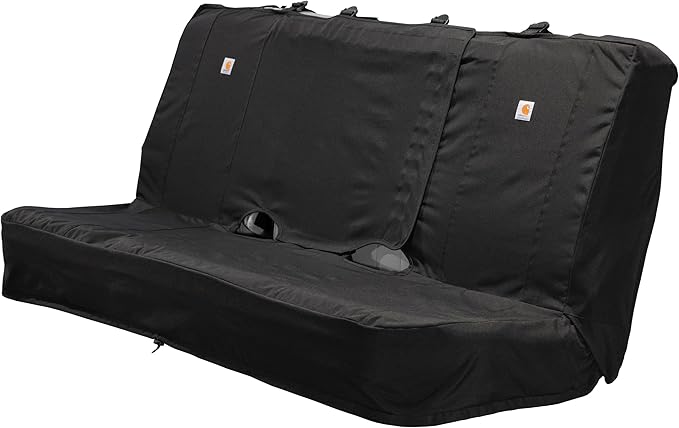 Carhartt Universal Nylon Duck Canvas Automotive Bench Seat Covers, Durable Fitted Full-Size Bench Seat Protection with Rain D