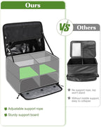 Golf Trunk Organizer, Waterproof Car Golf Locker with Separate Ventilated Compartment for 2 Pair Shoes, Golf Storage for Balls, Tees