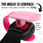 UnbuckleMe Car Seat Buckle Release Tool (As Seen on Shark Tank) - Easy Opener Aid for Arthritis, Long Nails, Older Kids - Button Pusher for Infant, Toddler Car Seats (2 Pack, Pink & Purple)