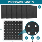 Peg Board Kit, Includes Pegboard and Accessories,with Hooks and Bins,Peg Board Wall Organizer for Office,Ornaments Display,Cr