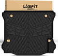 LASFIT Trunk Mat for Jeep Wrangler 2011-2018 JK Unlimited 4-Door Without Subwoofer (NOT for JL or 2-Door) All Weather TPE Custom Fit Cargo Mat Trunk Liner Cargo Liner, Black