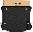 LASFIT Trunk Mat for Jeep Wrangler 2011-2018 JK Unlimited 4-Door Without Subwoofer (NOT for JL or 2-Door) All Weather TPE Custom Fit Cargo Mat Trunk Liner Cargo Liner, Black