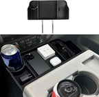 Center Console Seat Headrest Organizer for 2011-2024 2025 Ford F150 F250 F350 F450 F550 F650 Accessories, Storage Tray with Non-Slip Rubber Mat (Jump Seat Only)
