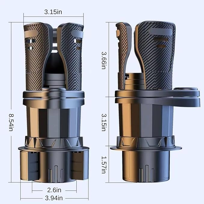 Car Cup Holder Expander Adjustable Base 2 in 1 Dual Layer Cup Holder Large Capacity Storage 360 Degree Rotating Cup Slot Large 10/40 oz Bottles & Big Drinks Travel Cup