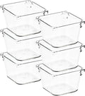 6 Pack Drawer Organizer - 3" X 3" Clear Acrylic Storage Bins with Non-Slip Pads, Versatile Desk Tray for Makeup, Jewelry, Kit