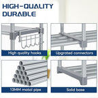 Mavivegue 9 Tiers Tall Shoe Organizer - Vertical Shoe Shelf for 50-55 Pairs, Stackable Racks for Entryway, Closet, Garage - G