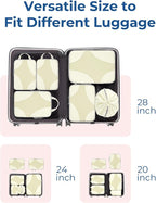 BAGSMART Compression Packing Cubes for Travel, Compressible Luggage Organizer for Cruise Ship, Lightweight Travel Essentials 