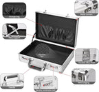 File Organizer Storage Box - 14.2 x 9.4 x 4.5 Inch Medium, Portable Locking Storage Totes with Dual Combination Locks for Pas