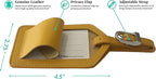 Personalized Monogrammed Leather Luggage Tags - 2 Pack