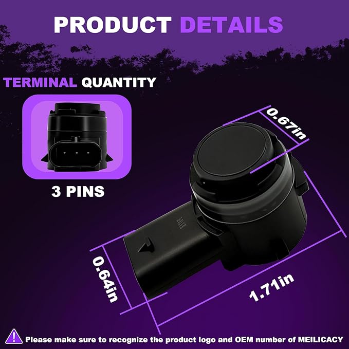 Front and Rear Parking Sensor Backup Parking Assist Pdc Parking Sensor Bumper Suitable for Tesla Model 3 Y S X OEM:1127503-12