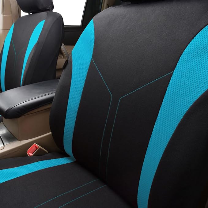 Flying Banner Car Seat Covers Front Seats and Rear Bench Mesh Fabric Rear Bench Split Polyester Cover Easy Installation SUV C