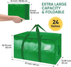 BALEINE 2-Pack Oversized Moving Bags with Reinforced Handles, Heavy-Duty Storage Tote for Clothes, Moving Supplies (Light Gre