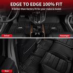LASFIT Floor Mats for Honda CR-V CRV 2022 2021 2020 2019 2018 2017 (Gasoline & Hybrid), All Weather Custom Fit TPE Floor Liners, 1st & 2nd Row, Black (EX/EX-L/LX/Touring/Sport/Special Edition)