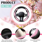 SuperKaKa Car Steering Wheel Cover 2025, Universal Auto PU Cute Breathable Slip-Proof Comfort Imitation Leather Protector Car