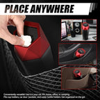 Auto Dynasty Car Trash Can with Lid, Red Car Garbage Can Cup Holder for Interior, 1 Pack Mini Leakproof Garbage Can, Multipurpose Storage Organizer for Vehicle Home Office
