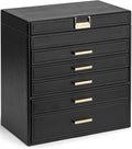 Vlando 6 Layer Large Jewelry Box - Jewelry Holder Organizer, Jewelry Box Organizer for Drawer Necklace Ring Bracelet and Watc