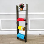 FixtureDisplays® 4-Foot Rustic Farmhouse Blanket Ladder, Wall-Leaning Decorative Wood Ladder, Ladder-Style Pine Wood Blanket 