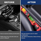 2PCS Car Seat Gap Filler, Vehicle Seat Organizer for Avoiding Dropped Items, Fill The Gap Between Seat and Console, No Drop Seats Guard for Coins Wallets Keys, Universal Car Accessories (Red)