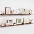 Fun Memories Picture Ledge Shelves Set of 2-55 Inch Shelves with Lip - Large Nursery Bookshelf for Storage - Floating Shelf W