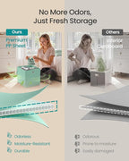 SONGMICS Storage Cubes, Set of 6 Odorless Foldable Storage Boxes, 10.2 x 10.2 x 11 Inches, Closet Organizers for Shelf, Rainb