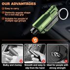 4PCS Car Window Breaker Seatbelt Cutter, Portable 2 in 1 Seatbelt Cutter and Window Glass Breaker Keychain Emergency Escape T