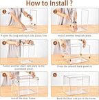Freebat Stackable Storage Bins, Clear Acrylic Display Case, 9-Pack Acrylic Boxes with Lids, Clear Storage Containers Storage 