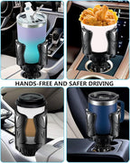 Cup Holder Expander for Car with Adjustable Adapter, Easkkty All Purpose Car Cupholder Extender Organizer with Expandable Bas