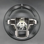 MEWANT Hand Stitch Black Faux Leather Steering Wheel Cover for Ford F-150 F-250 F-350 F-450 F-550 F-600 F-650 F-750