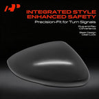 A-Premium Passenger Side Rearview Mirror Cover Cap - Compatible with Honda Accord 2018-2024 - Smooth Black, with Turn Signal Hole