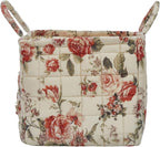 Boho Fabric Storage Basket, Large Capacity Laundry Basket, 12.2'' x 10.23'' x 10.23'' Collapsible Laundry Hamper with Easy Ca