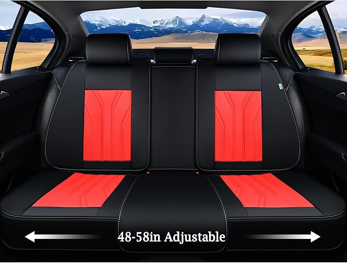 FLORICH Leather Seat Covers, Seat Covers Full Set, Car Seat Protectors 5 Seats,Automotive Seat Covers Fit for Most Cars Truck