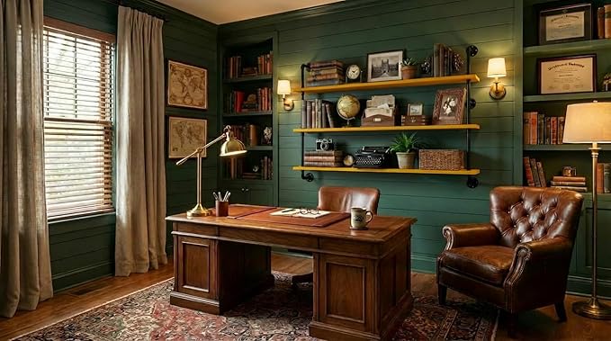 Industrial Pipe Shelving Shelf Rustic Wood Wall Shelves Industrial Floating Shelves for Wall 48 Inch Farmhouse Bookshelf Pipe