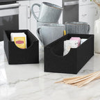 Household Essentials 2-Pack of Drawer Organizers, Sturdy Chipboard with Soft Polyester Cover, Handy and Fashionable Organizat