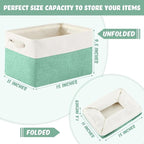 Geiserailie 6 Pcs 15 x 11 x 9.5 Inch Cube Storage Bins Fabric Storage Organizer Bins Foldable Cube Baskets with Sturdy Carry 