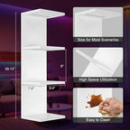 4 Tier RGB Wall Shelf-Gaming Shelf with Remote Control, Lack Shelves with Light for Bedroom | Easy to Install Cosmetic & Disp