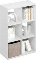 Furinno PELLI Book Shelf, 3x2 Bookshelf, Cube Storage Organizer Cabinet, 11.6 x 24.2 x 35.9, for Living Room, Bedroom, Home O