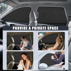 ZATOOTO Car Window Shades for Civic 2017-2024,4 Pcs Magnetic Car Window Covers - 100% Block Light Privacy Curtains, Side Window Sun Shade for Baby Breastfeeding, Sleeping, Camping